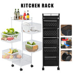 6-Tier Rotating Kitchen Storage Trolley | Mobile Vegetable Utility Rack