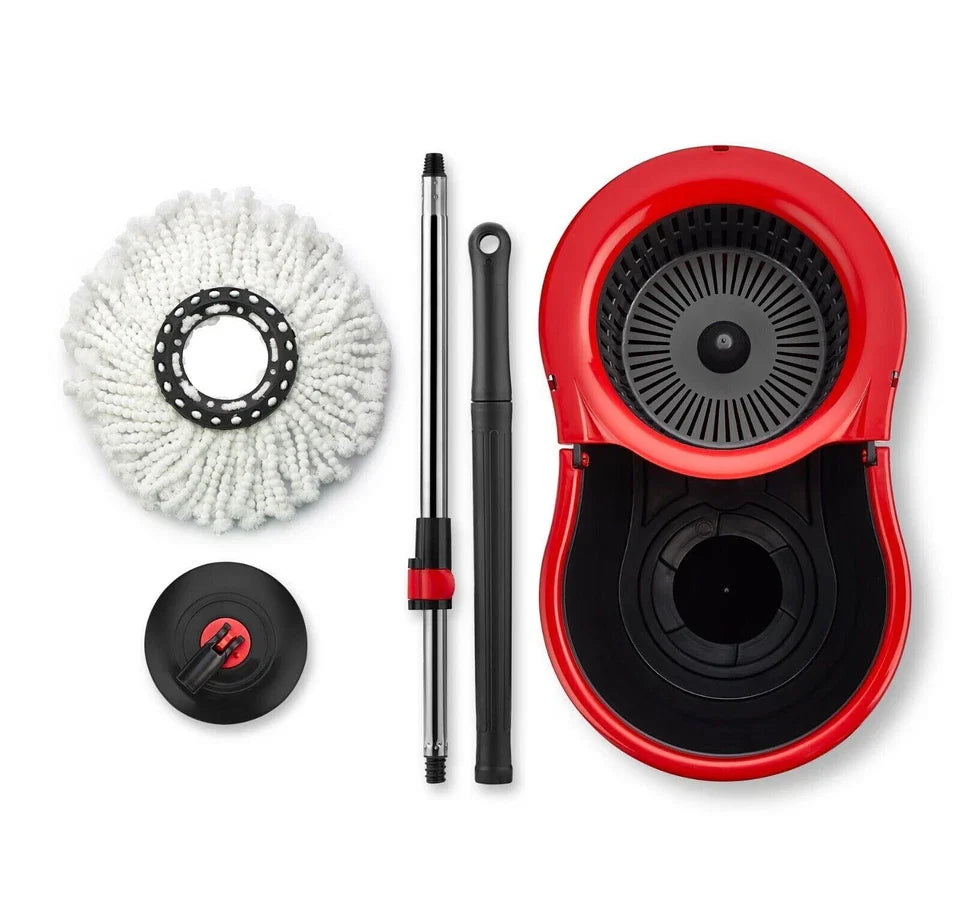 360° Spin Mop & Bucket Set | Microfiber Rotating Mop with 3 Heads