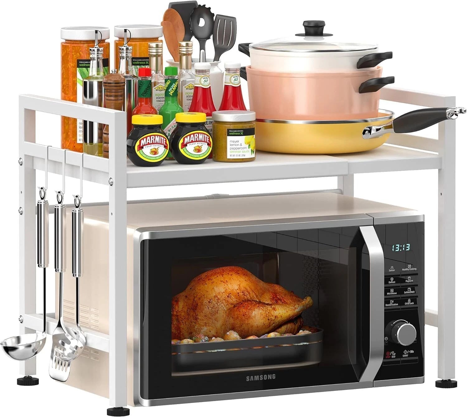 2 Tier Expandable Microwave oven Rack