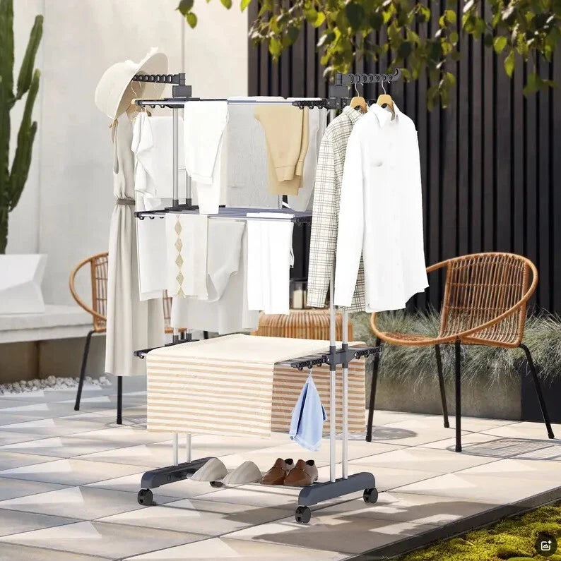 4 Tier Foldable Clothes Airer Rack Indoor