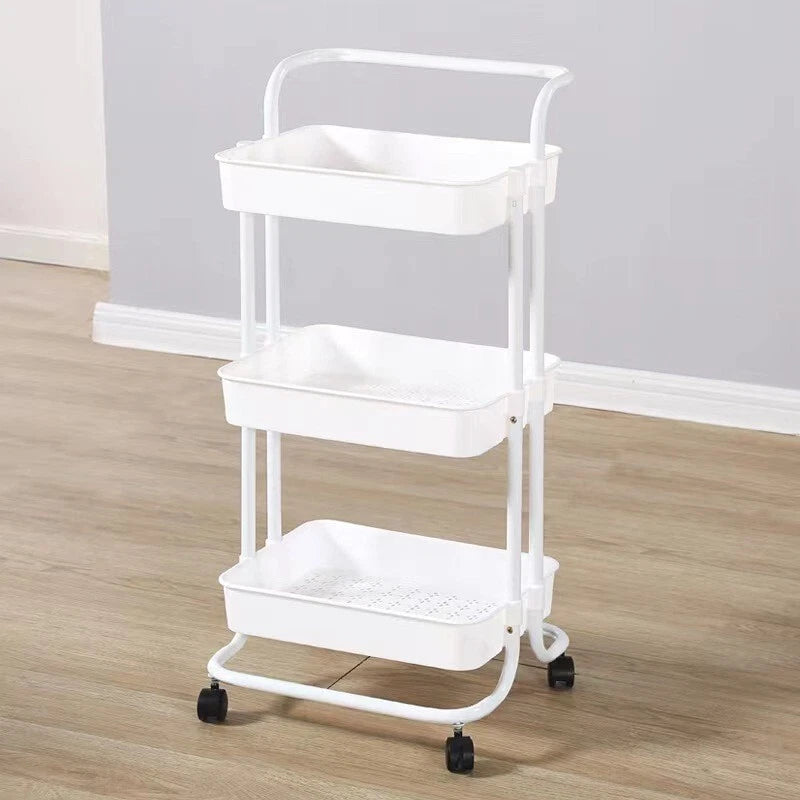 3 Tier Storage Trolley on Wheels Cart Kitchen