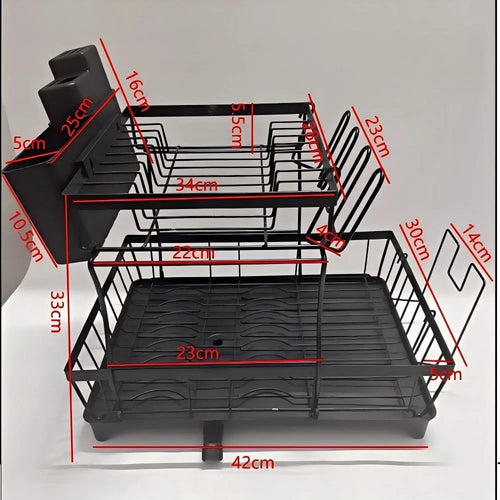2 Tiers Dish Drainer Rack