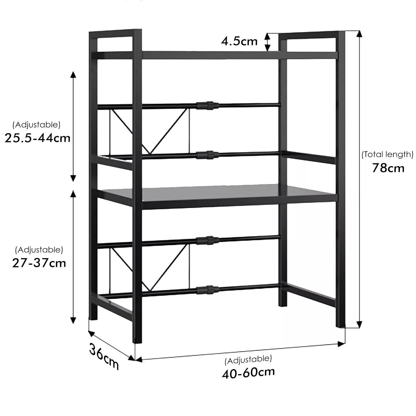 3 Tier Expandable Microwave oven Rack