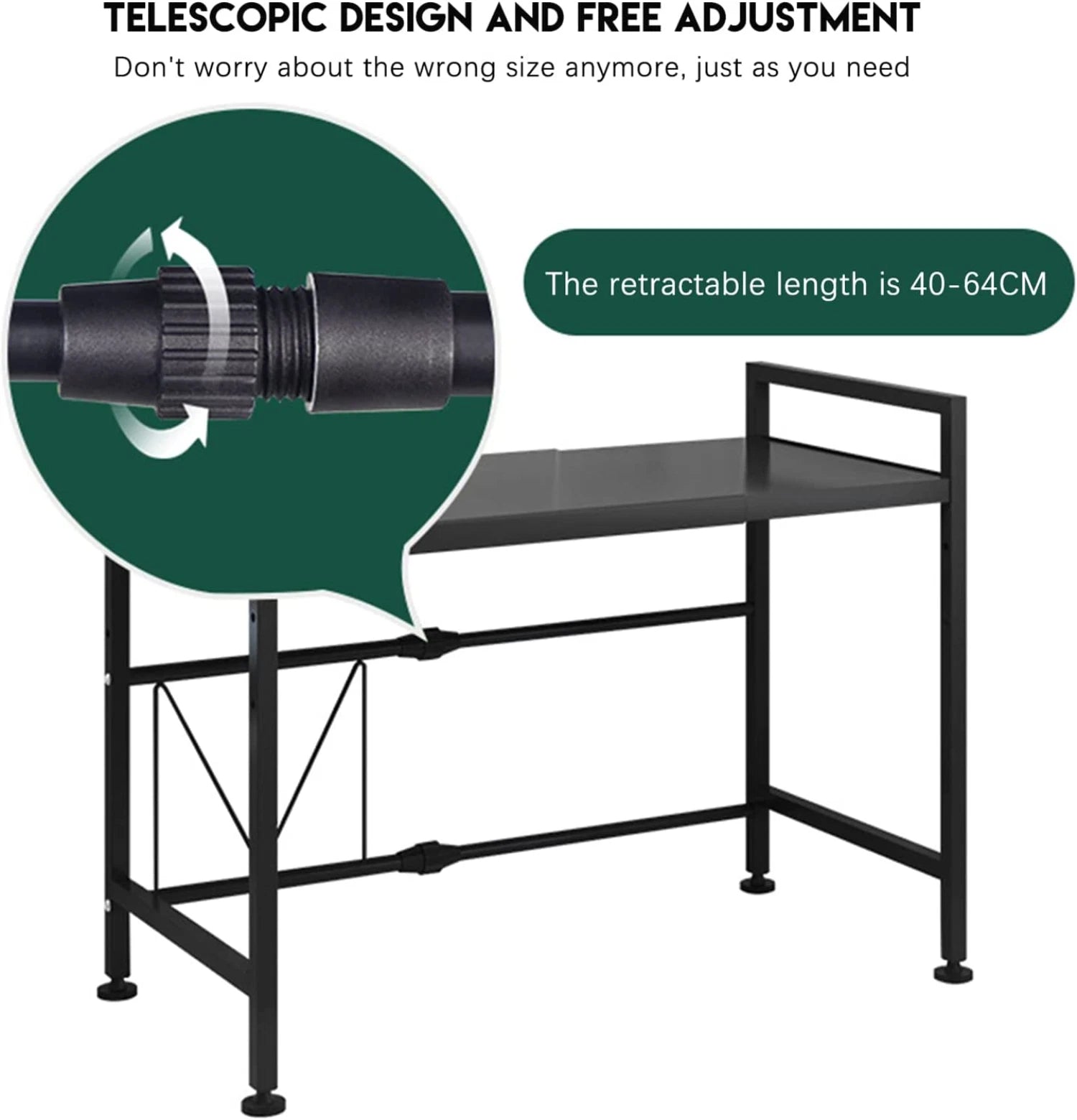 2 Tier Expandable Microwave oven Rack