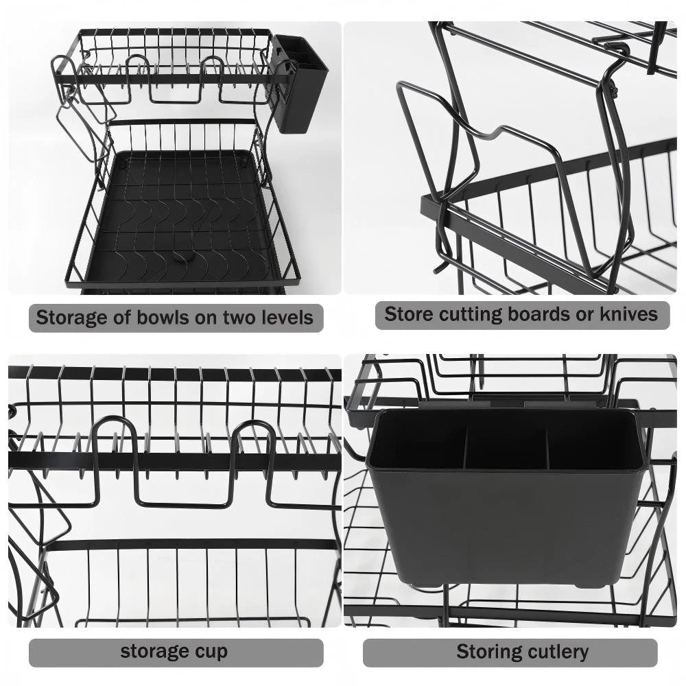 2 Tiers Dish Drainer Rack