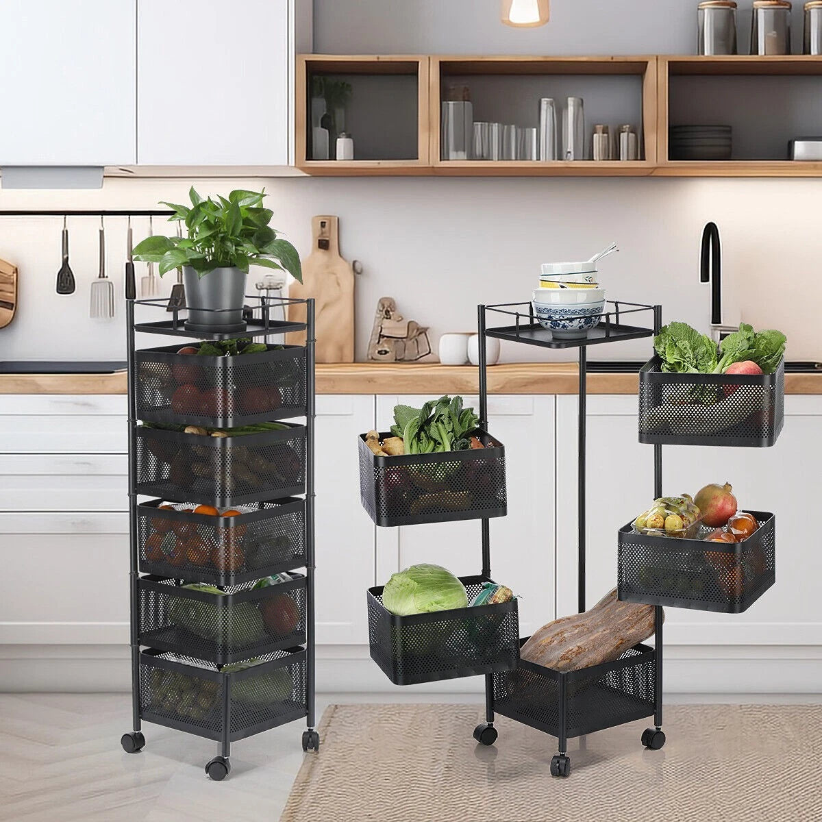Vegetable Shelf Rack Tier Mobile Kitchen