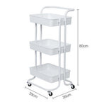 3 Tier Storage Trolley on Wheels Cart Kitchen