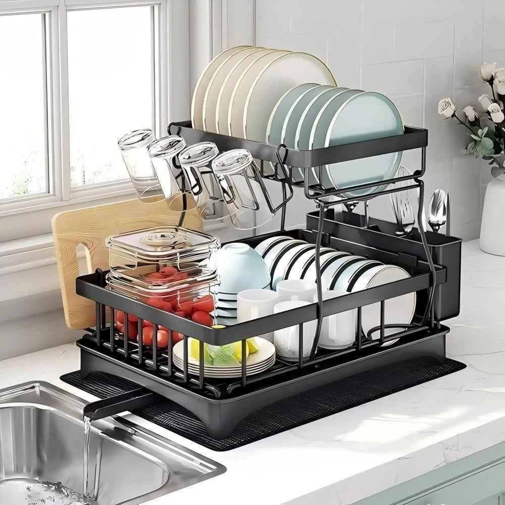 2 Tiers Dish Drainer Rack
