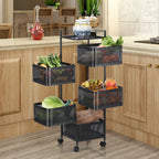 Vegetable Shelf Rack Tier Mobile Kitchen