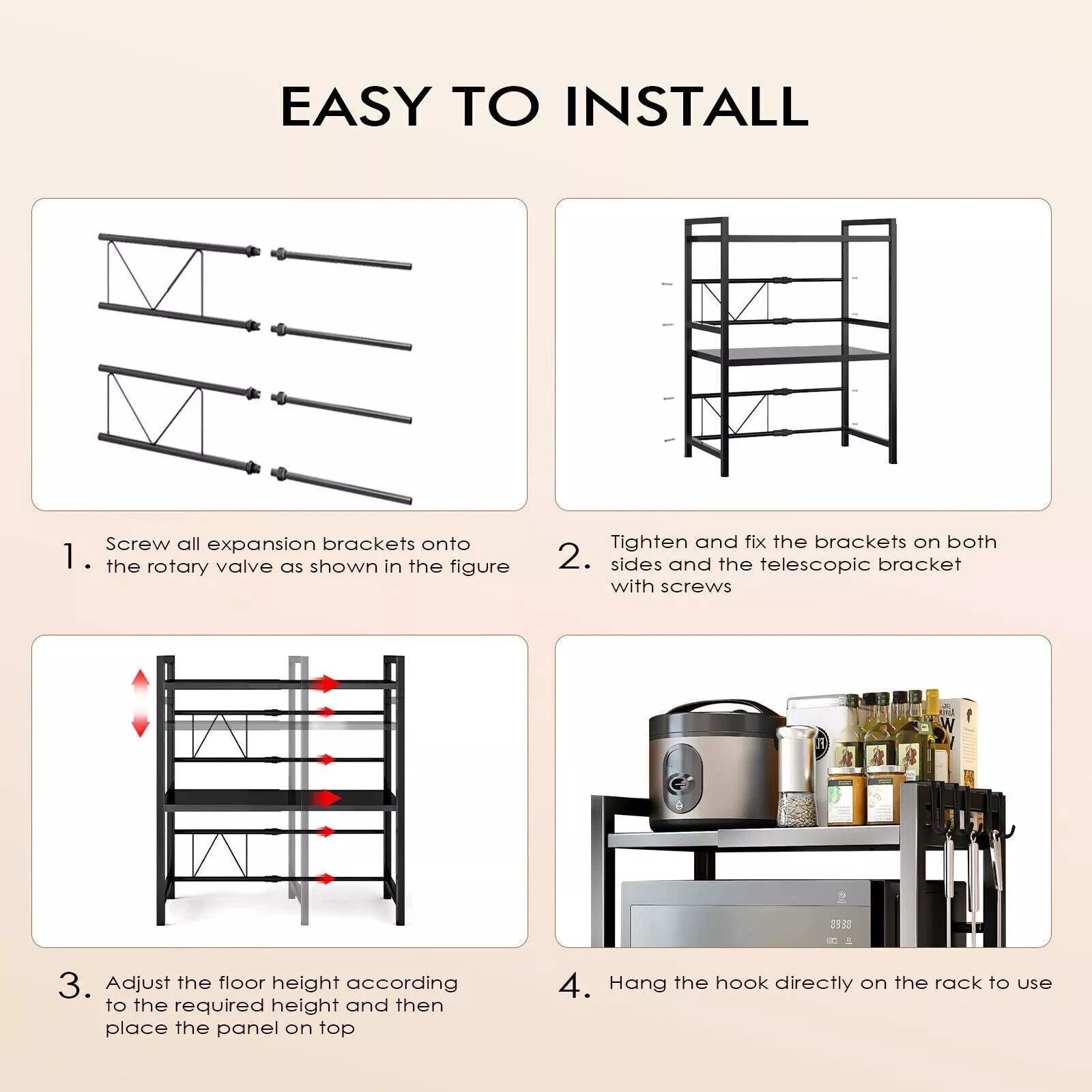 3 Tier Expandable Microwave oven Rack