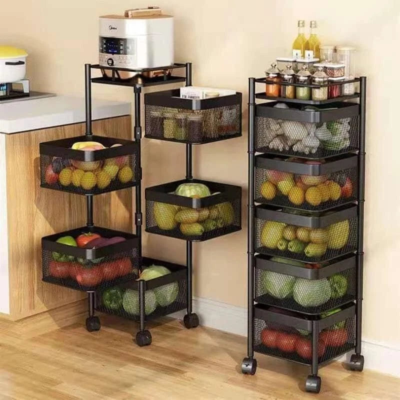 Vegetable Shelf Rack Tier Mobile Kitchen