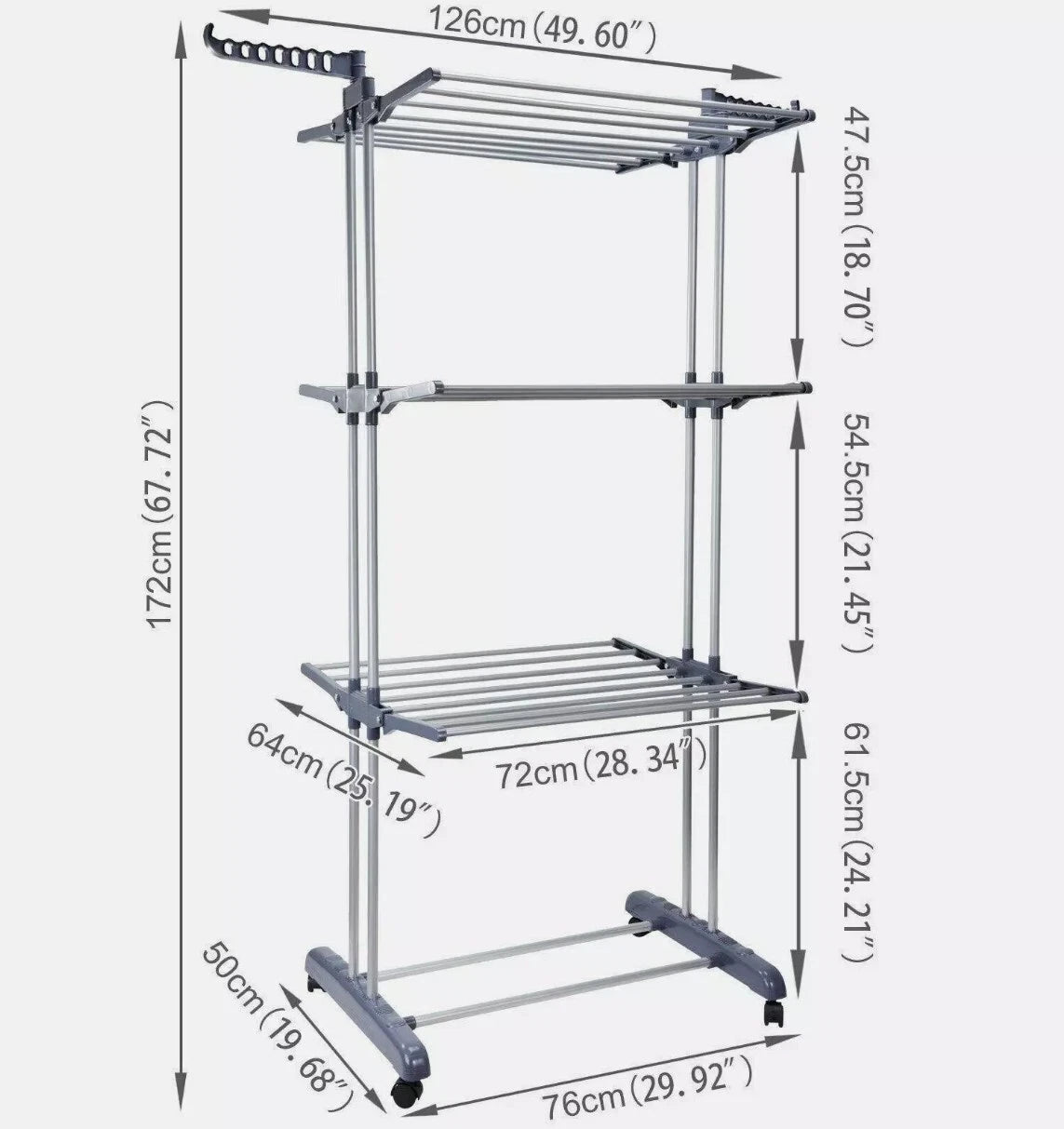 4 Tier Foldable Clothes Airer Rack Indoor