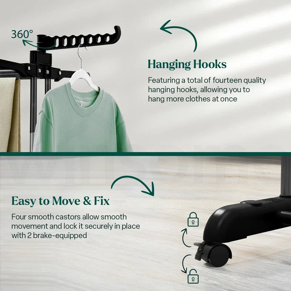 4-Tier Foldable Clothes Airer | Indoor Outdoor Laundry Drying Rack