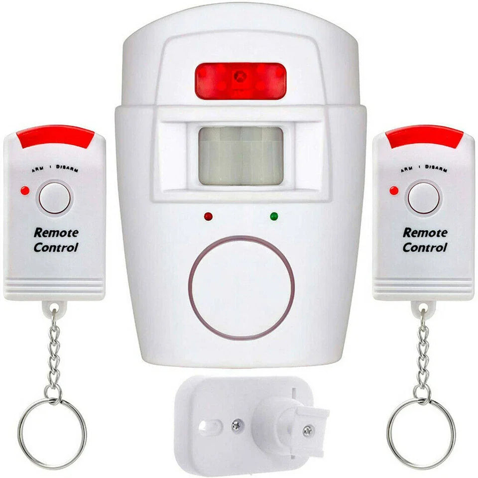 Wireless PIR Motion Sensor Alarm | Includes 2 Remote Controls