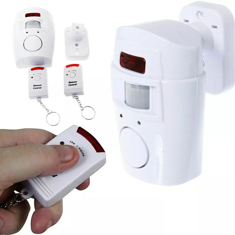Wireless PIR Motion Sensor Alarm | Includes 2 Remote Controls