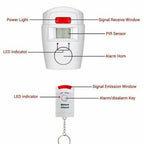 Wireless PIR Motion Sensor Alarm | Includes 2 Remote Controls