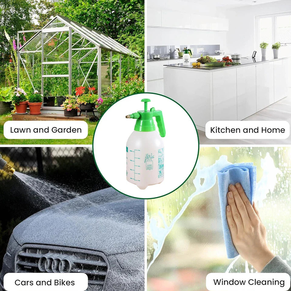 2L Garden Hand Pump Sprayer | Portable Pressure Spray Bottle