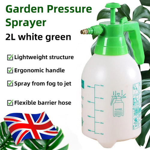 2L Garden Hand Pump Sprayer | Portable Pressure Spray Bottle