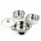 28cm Stainless Steel 3/5-Tier Steamer Pot