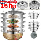 28cm Stainless Steel 3/5-Tier Steamer Pot