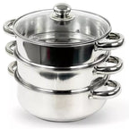 28cm Stainless Steel 3/5-Tier Steamer Pot