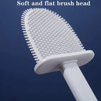 Silicone Toilet Brush & Holder Set | Bathroom Cleaning Brush