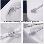 Silicone Toilet Brush & Holder Set | Bathroom Cleaning Brush